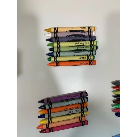Vintage 1988 Binney & Smith Crayola Crayons 48 Pack Box Dandelion Teal Blue Read - Picture 8 of 8